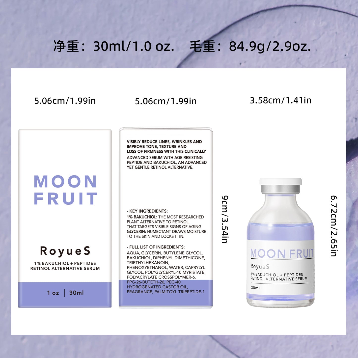 Bakuchiol & Peptides Face Serum: Instant Hydration, Fine Line Eraser & Firming Lift