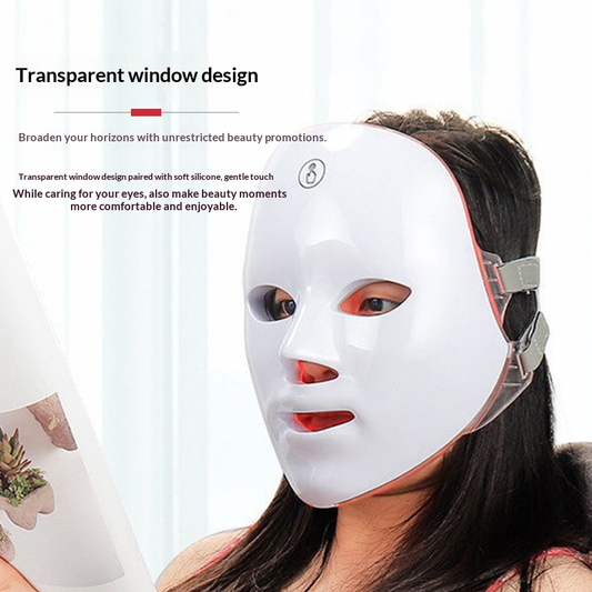 7-Color LED Facial Mask – Photon Light Therapy Skin Rejuvenation Device for Home Use | Anti-Aging, Brightening & Deep Skincare