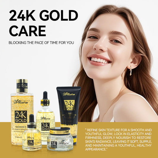 24K Gold Radiance Anti-Aging Skincare Set | Firm, Brighten & Rejuvenate Your Skin