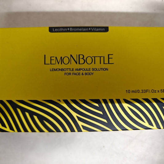 Korean Lemon Bottle Fat Dissolving Solution | Premium Lemon Extract Vials for Body Contouring & Weight Loss | Professional Slimming Injection