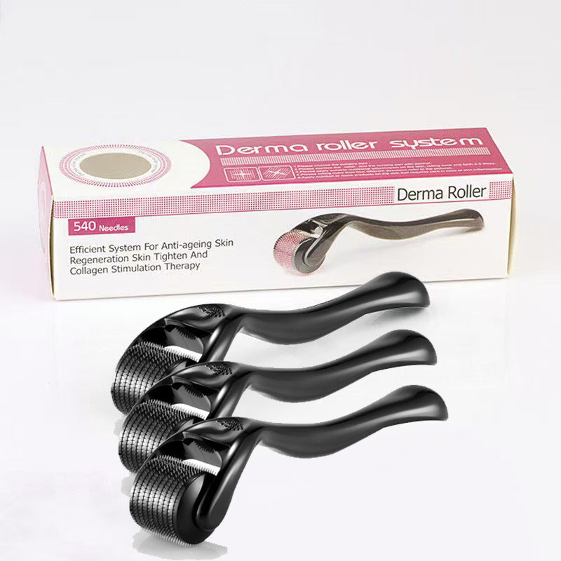 540 Microneedle Roller – Facial Serum Penetration, Scalp & Beard Massage – Medical Grade Derma Roller for Home & Salon Use