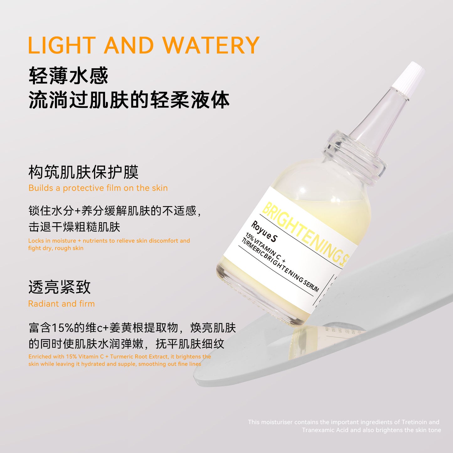 Vitamin C + Turmeric Antioxidant Serum: Dark Spot Corrector & Skin Brightening