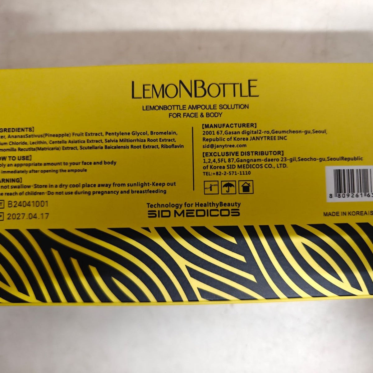 Korean Lemon Bottle Fat Dissolving Solution | Premium Lemon Extract Vials for Body Contouring & Weight Loss | Professional Slimming Injection