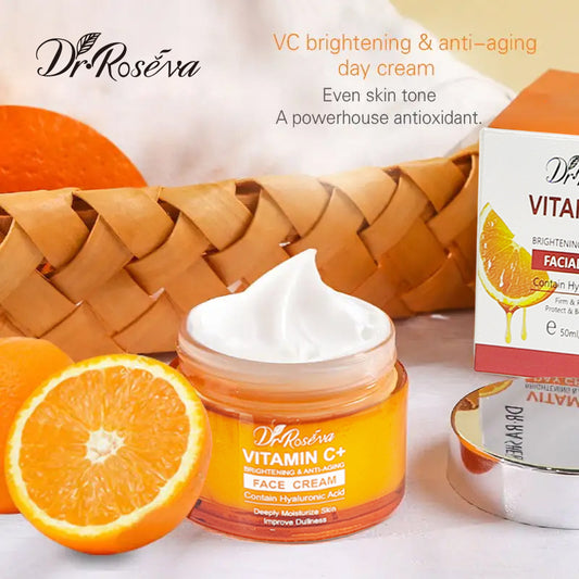 Vitamin C Brightening Face Cream | 24H Hydration, Glow Booster & Makeup Primer (Amazon Best Seller)