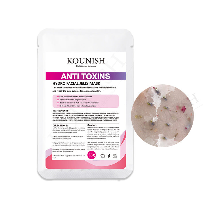 Salon-Grade Jelly Gel Mask Powder | Rose/Collagen/Chamomile/Lavender Crystal Hydrating Mask | Oil-Control & Moisturizing Home Spa Kit